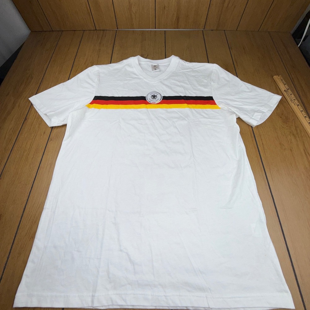 DFB Germany National Football T-Shirt White V-Neck XL 2012 Deutscher Fussball